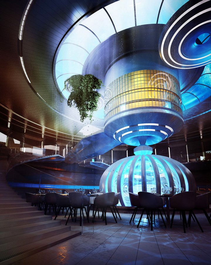 Проект подводного отеля Water Discus для Дубая