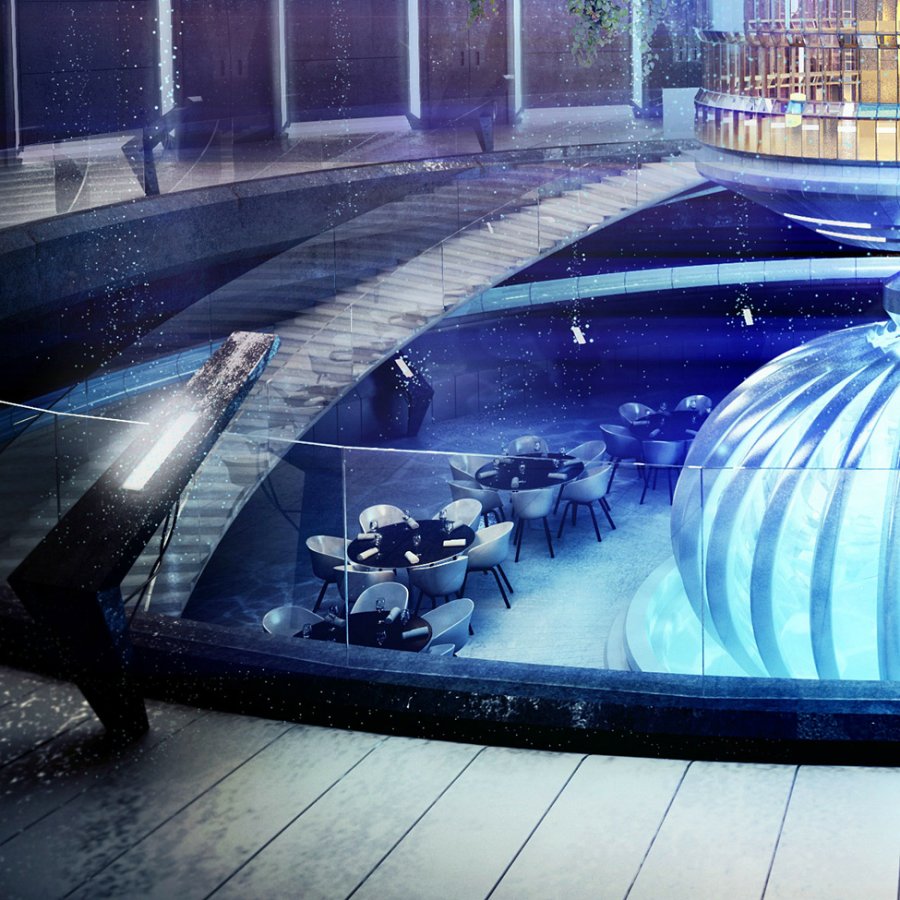Проект подводного отеля Water Discus для Дубая