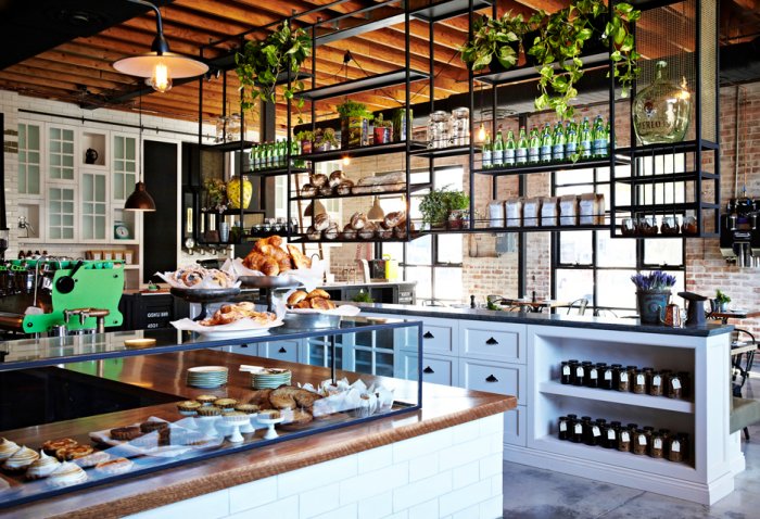 Дизайн интерьера кафе The Grounds в Австралии