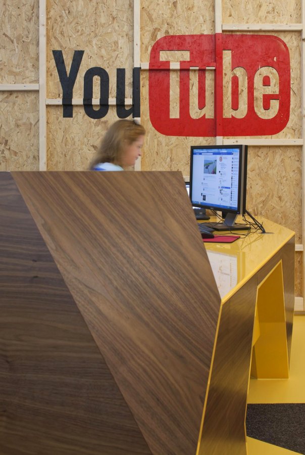 Дизайн интерьера нового офиса Youtube в Лондоне