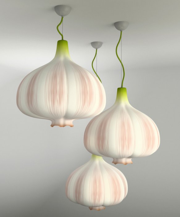 Garlic Lamp – «аппетитный» светильник в виде чеснока
