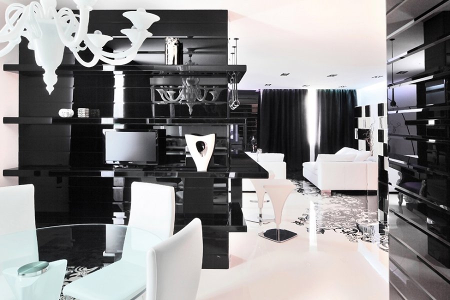 Черно-белые апартаменты в Москве от Geometrix Design