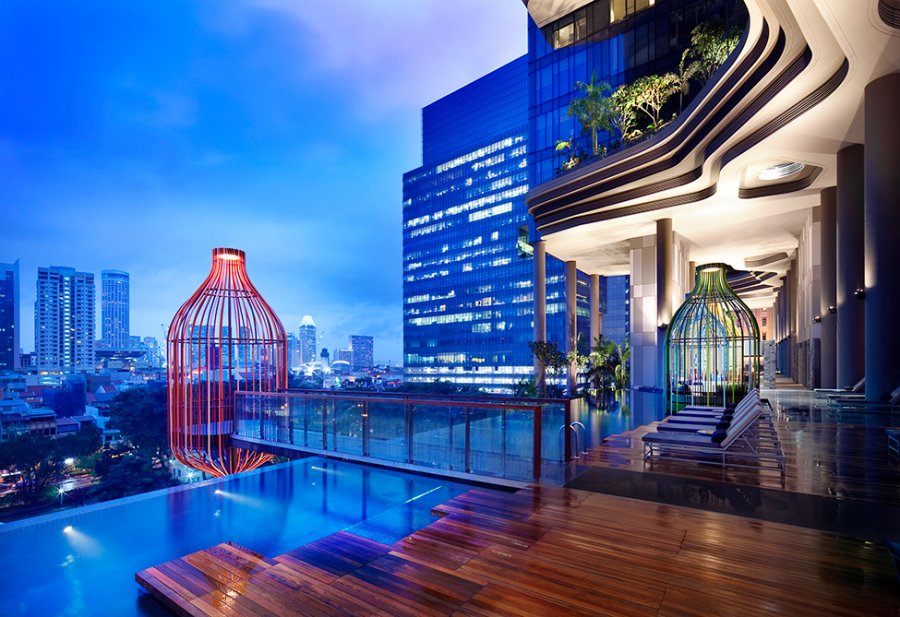 Отель PARKROYAL - городские "джунгли" в Сингапуре