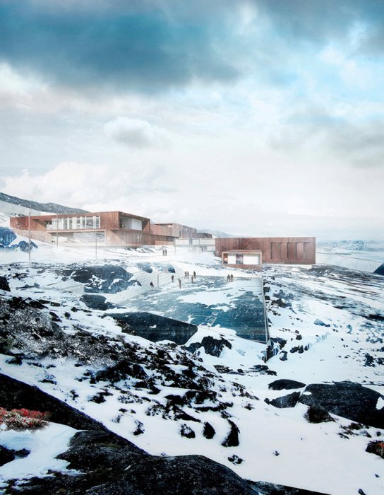 Футуристическое здание тюрьмы в Гренландии