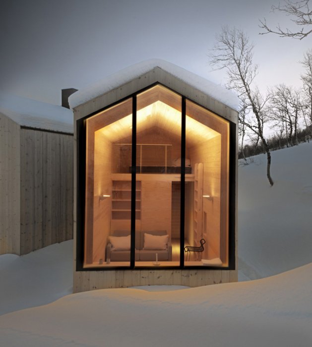 Интересная архитектура дома на курорте в Норвегии