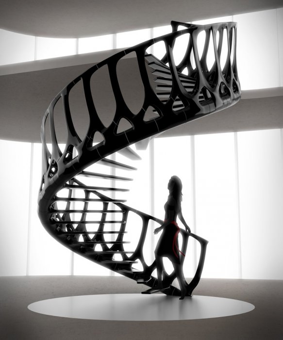 Дизайнерская лестница "Позвонки"